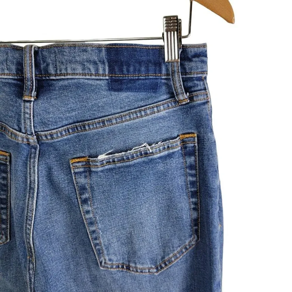 The Abercrombie & Fitch Ankle Straight Ultra Rise Jeans Womens size 31/12 Blue - Picture 8 of 8